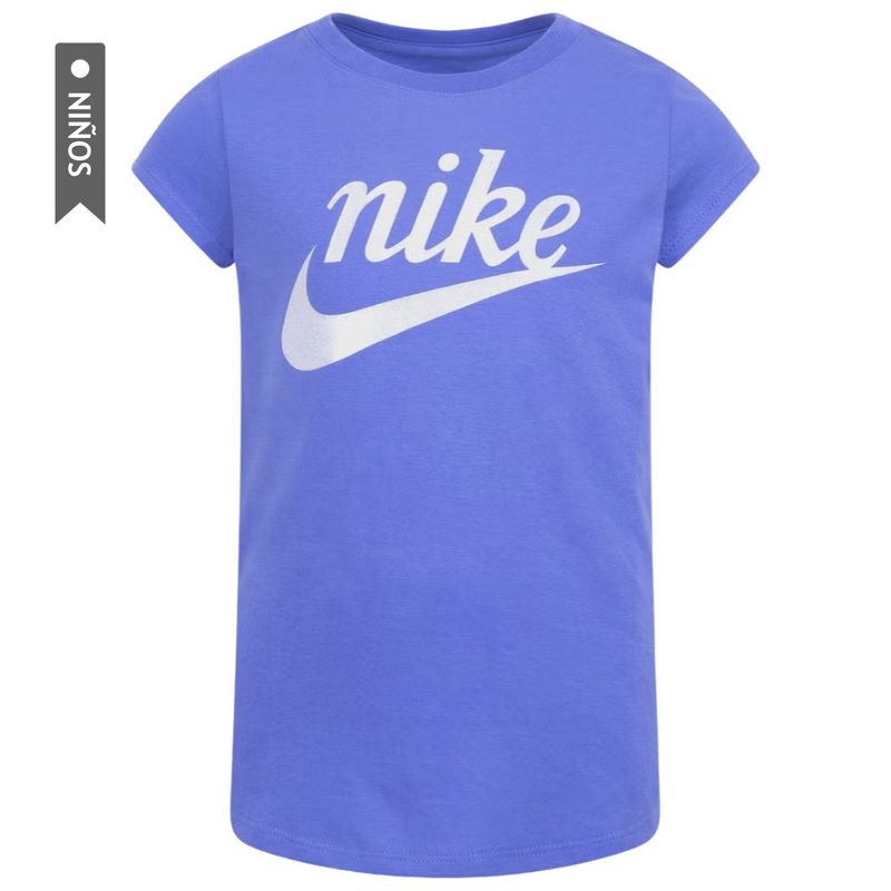 NIKE - Camiseta Nike Script Futura Niñas-Azul
