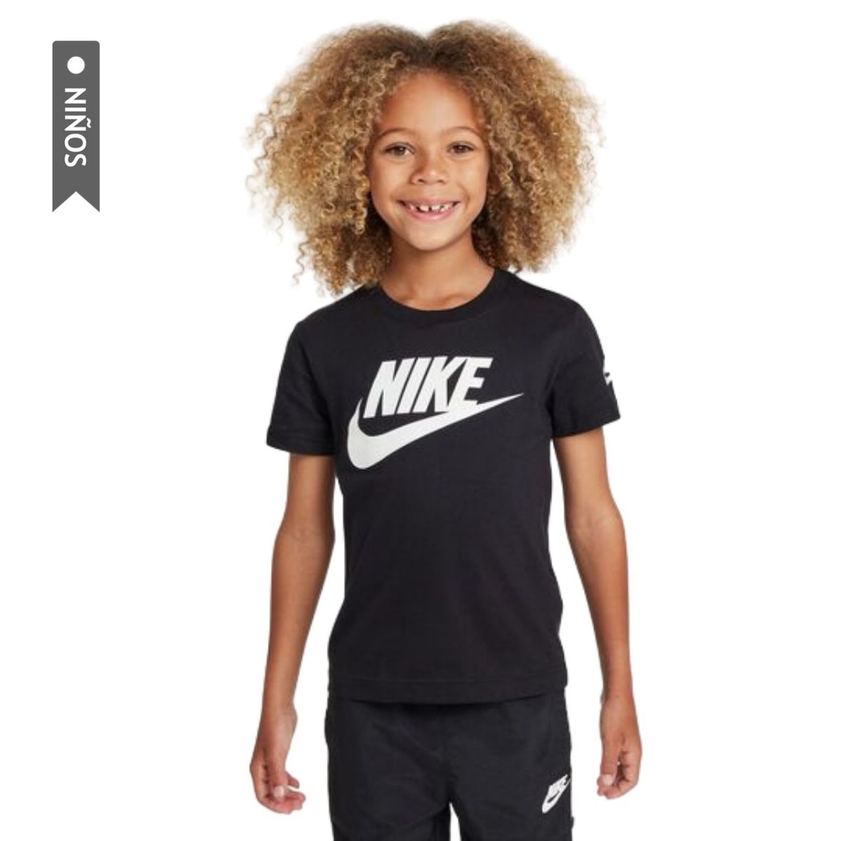 NIKE - Camiseta Nike Futura Evergreen Niños-Negro