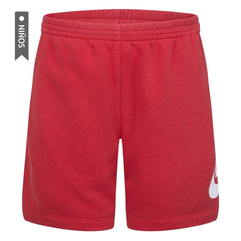 NIKE - Pantaloneta Nike Club Ft Hbr Niños-Rojo