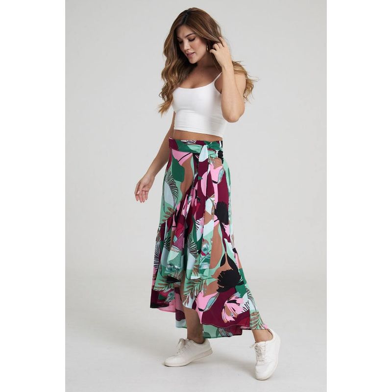RAGGED - Falda vivanti Rojo vino Ragged