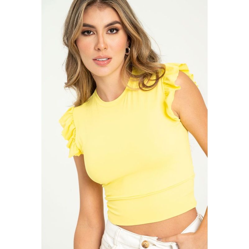 RAGGED - Top nation Amarillo brillante Ragged