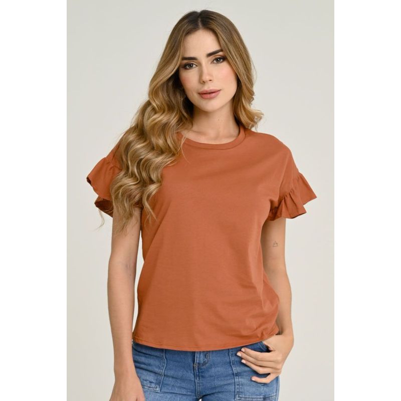 RAGGED - Camiseta cotton Cobre Ragged