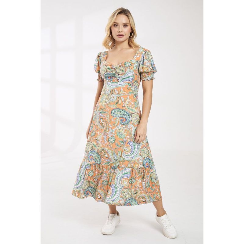RAGGED - Vestido copenhagen Naranja Ragged