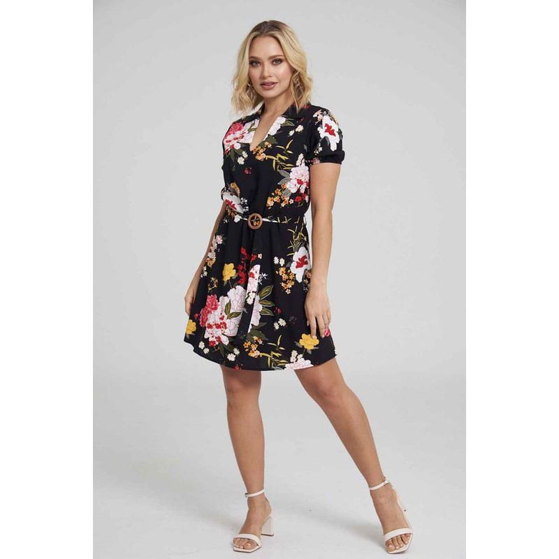 RAGGED - Vestido corto mojave Negro Ragged