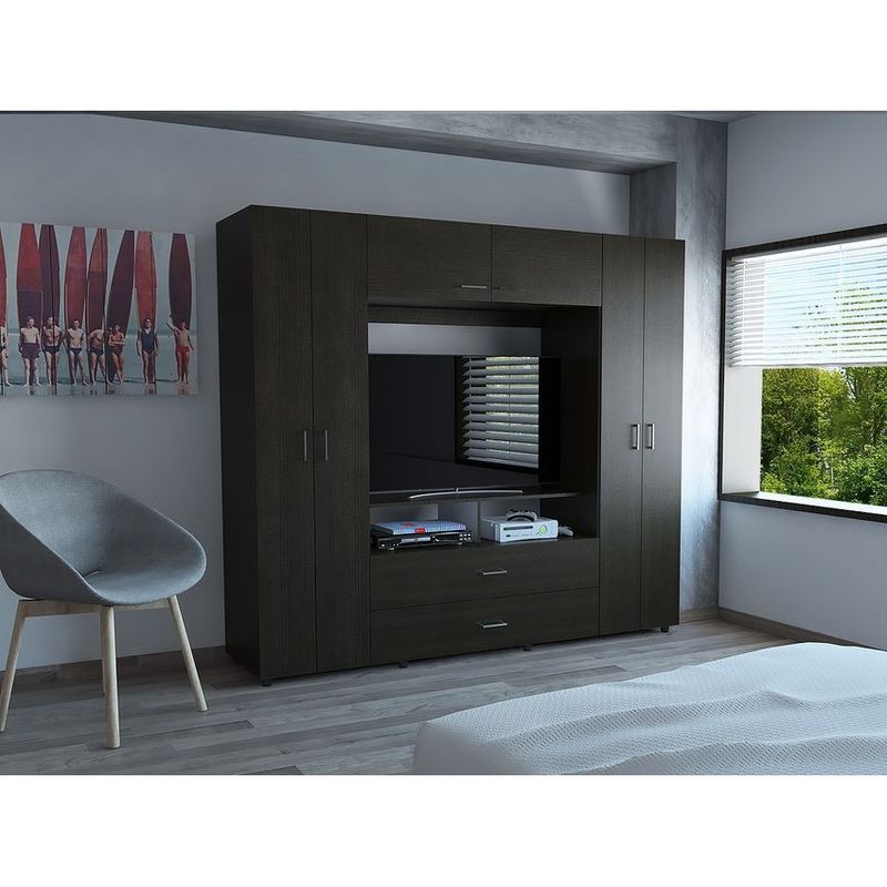 RTA DESIGN - Closet manila clw 1753 wengue/negro 179,8 x 198,4 x 49,5 rta muebles