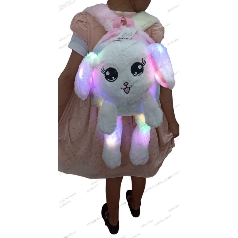 UNIVERSAL - Maleta Morral colegial conejito orejas moviles con luces led