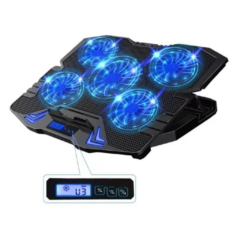 GENERICO - Base Refrigerante Gamer 5 Ventiladores 5 Niveles