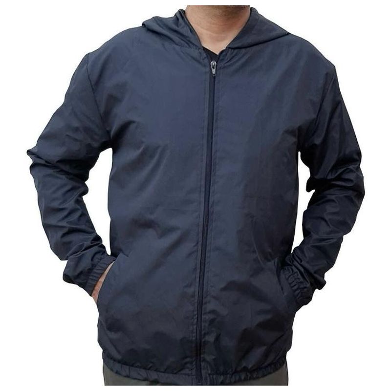ABC - antifluido FABRICA Chaqueta Unisex Deportiva  Cortavientos  con capota