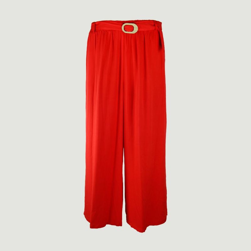 L Y H - Capri Para Mujer Manga 3/4 Rojo Marca L&H