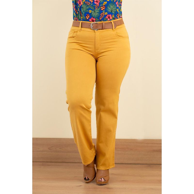 L Y H - Jean Para Mujer Amarillo Marca L&H