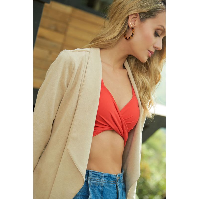 RAGGED - Crop top academy Rojo medio Ragged