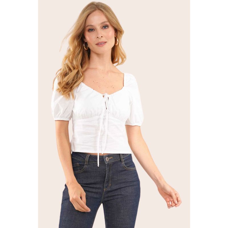 RAGGED - Blusa ibiza Blanco Ragged