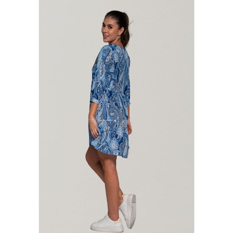 RAGGED - Vestido corto paisleys Azul hortensia Ragged