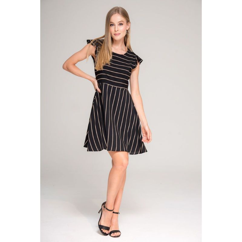 RAGGED - Vestido nadja Negro Ragged