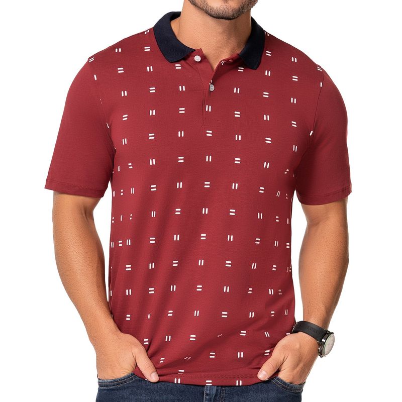 CROYDON - Camiseta Polo Alonso Vino para Hombre Croydon
