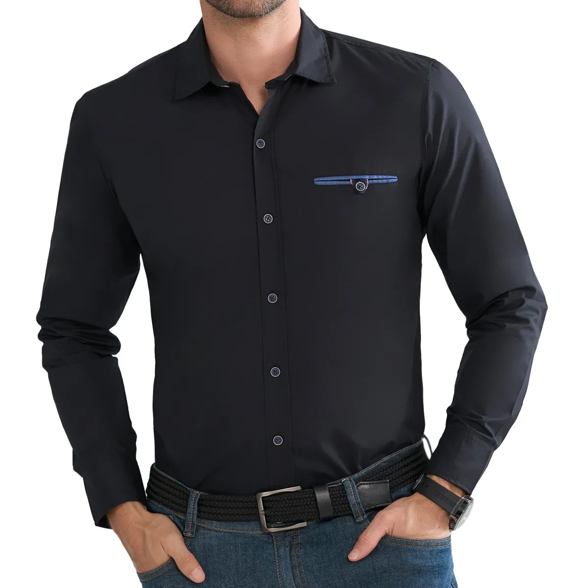 CROYDON - Camisa Angel Negro Croydon para Hombre