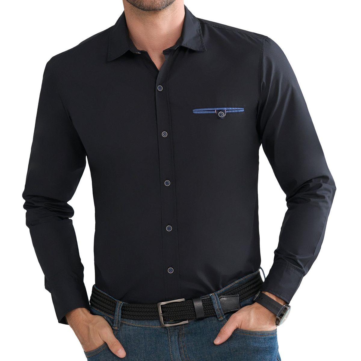 CROYDON - Camisa Angel Negro Croydon para Hombre