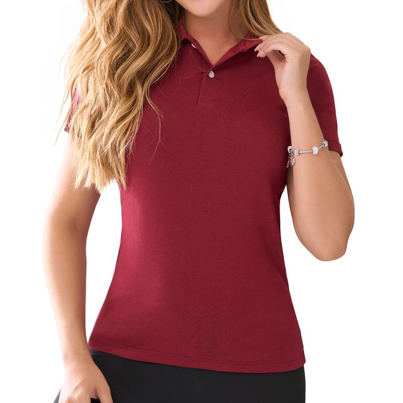 CROYDON - Camiseta Polo Laura Vino para Mujer Croydon