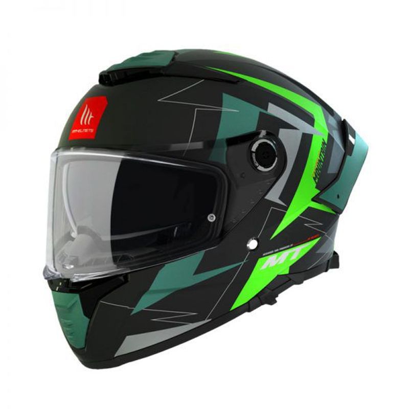 MT HELMETS - CASCO THUNDER 4 SV MOUNTAIN B6 VERDE FLUOR MATE ECE R22.06 TALLA XL