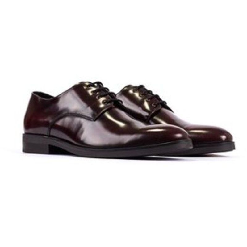OVERSTATE - Zapatos Formales En Cuero Para Hombre  Vinotinto