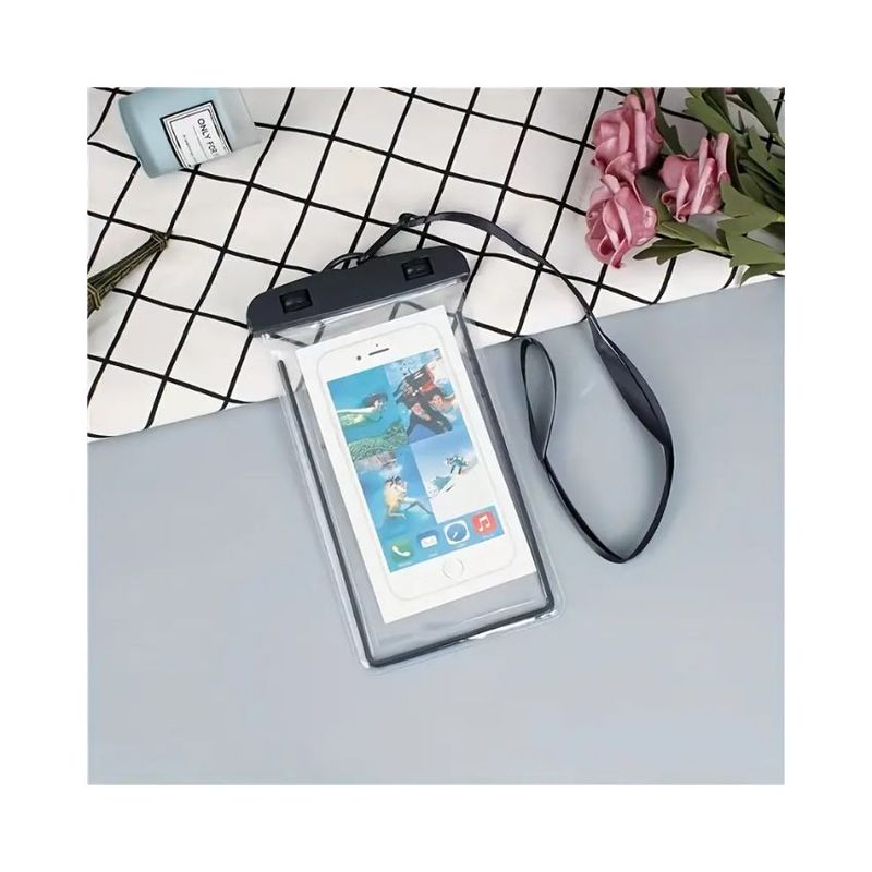 GENERICO - Bolsa Impermeable Para Teléfono Con Pantalla Táctil Negro