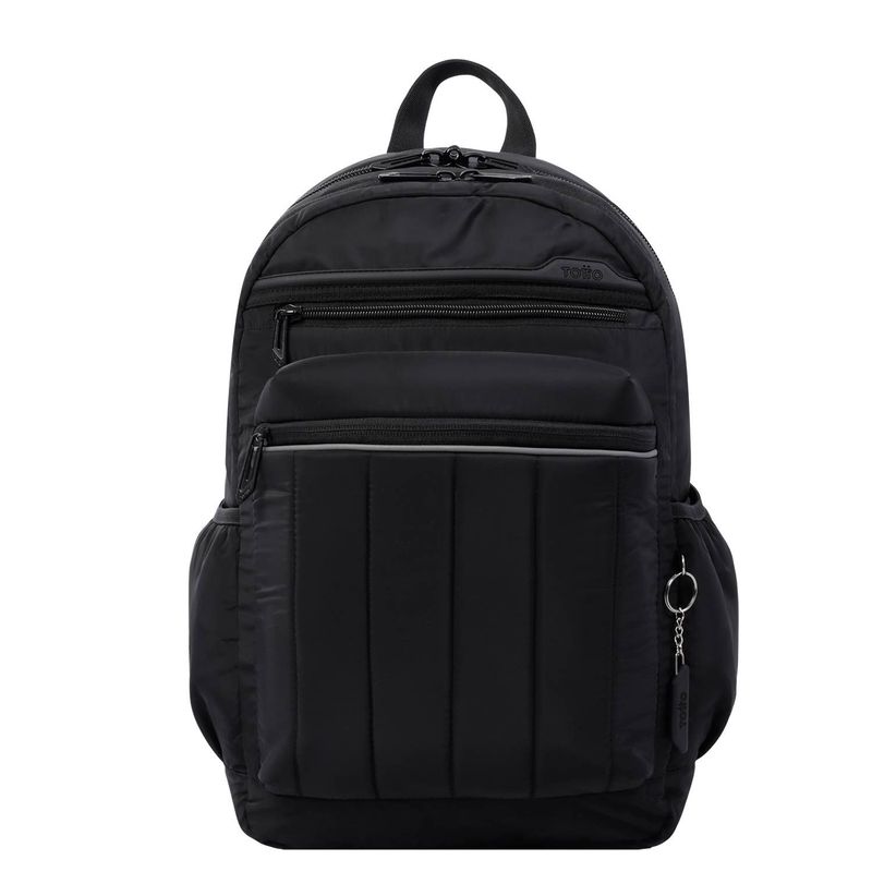 TOTTO - Morral Para Mujer Universitario Porta PC 14" Plaine Negro Unisex