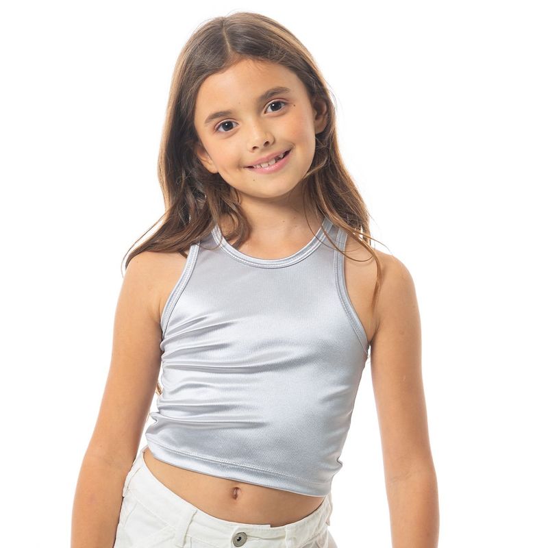 NAUTY BLUE - Crop Top Efecto Metalizado Para Niñas NAUTY BLUE 50866