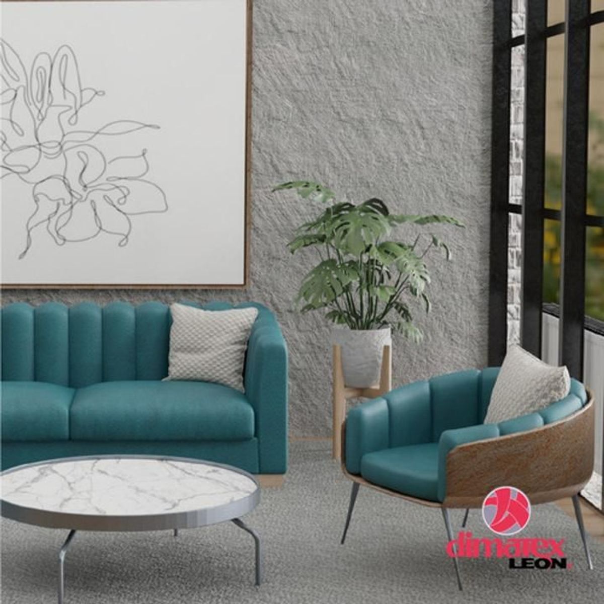 DIMATEX LEON - Tela Para Tapizar Muebles AntifluidoAmigableMascotas Petroleo RefPerla