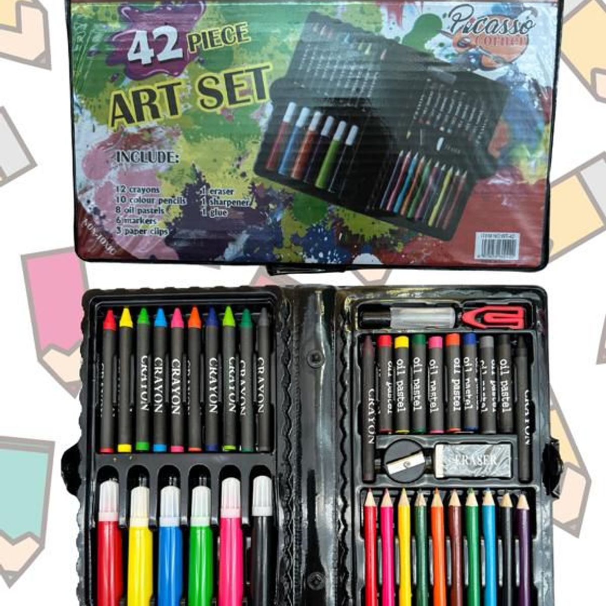 GENERICO - Kit de Arte Para Niños 42 Piezas