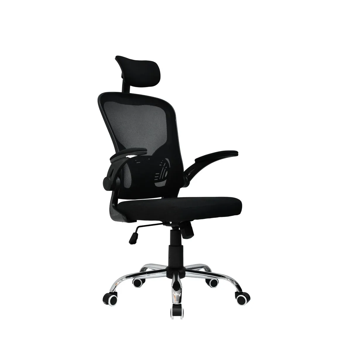 BONNO - Silla de Oficina con Cabecero Atos Negro Bonno