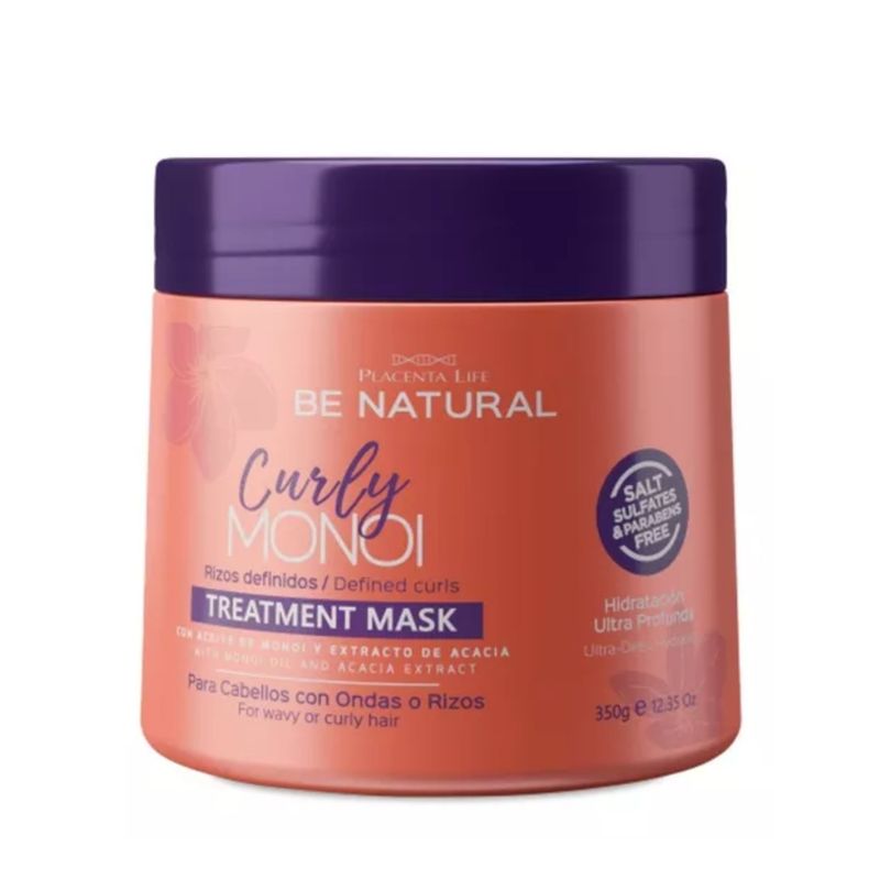 BE NATURAL - Mascarilla Placenta Life Curly Monoi