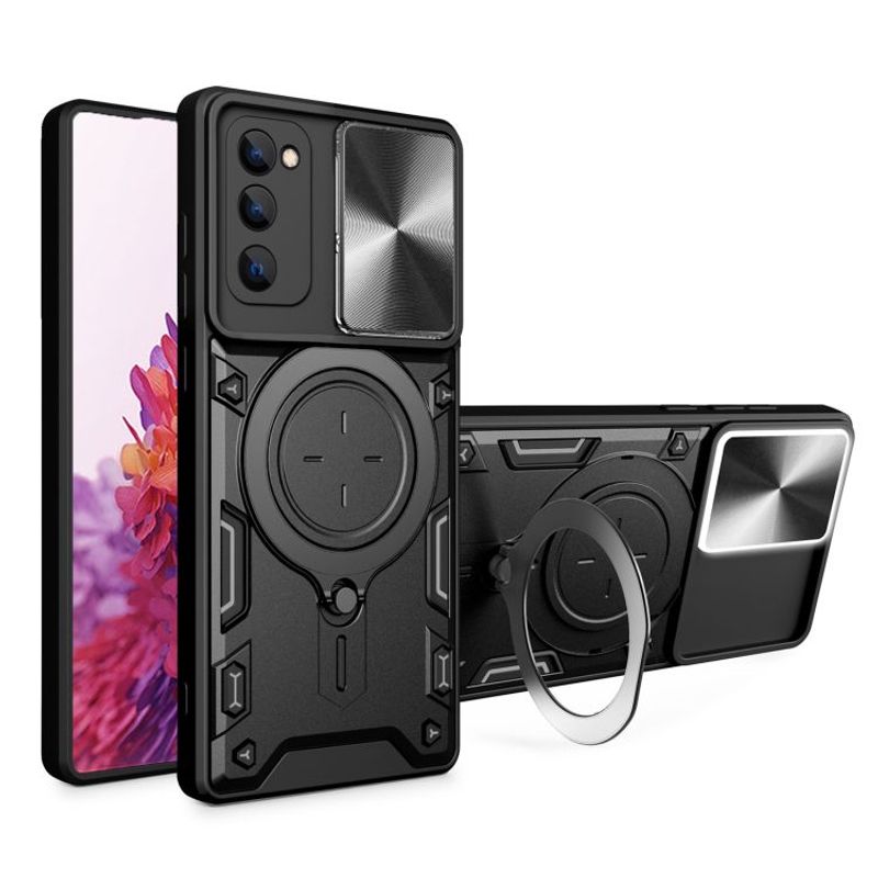 GENERICO - Estuche Proteccion Camara Con Soporte Samsung S21 Fe