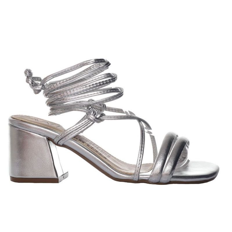 ZAVATTY - Sandalia tacon para mujer Q-101-Z471 PLATA ZAVATTY
