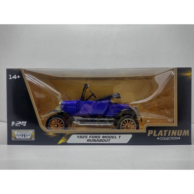 MOTOR MAX - CARRO FORD 1925 MODELO T RUNABOUT AZUL ESCALA 1/24