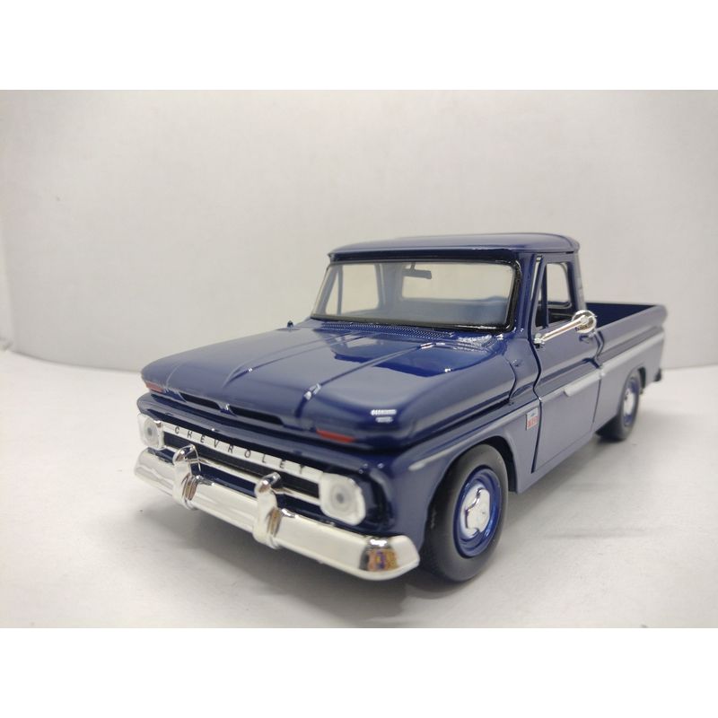 MOTORMAX - CARRO CHEVY C10 FLEETSIDE PICKUP AZUL ESCALA 124
