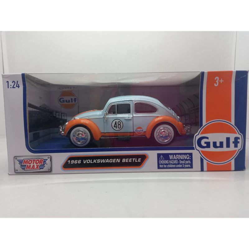 MOTORMAX - CARRO VOLKSWAGEN ESCARABAJO GULF ESCALA 124 DE COLECCIÓN