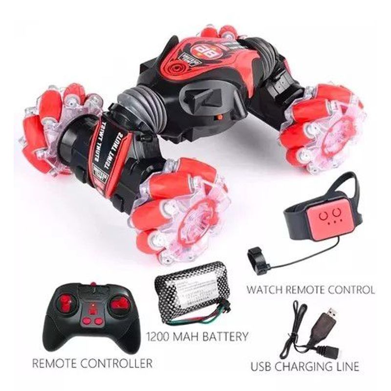 GENERICO - Carro Stunt Car 4 Watch Control Todoterreno Con Luz LED