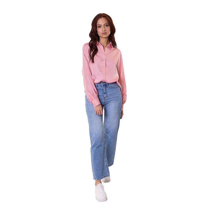 DREAMER - Camisa en satín beige