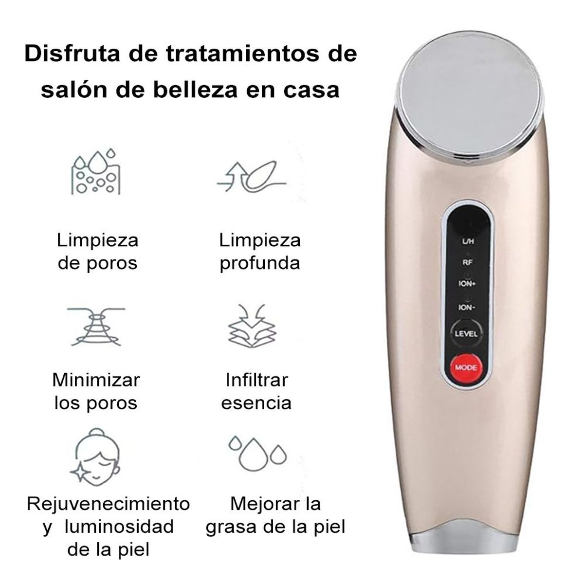 CARER SPARK - Masajeador limpiador de belleza multifuncional con compresas calientes