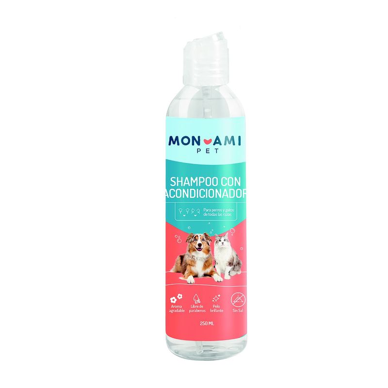 MONAMI - Shampoo con Acondicionador Mascotas MON AMI 250 ml