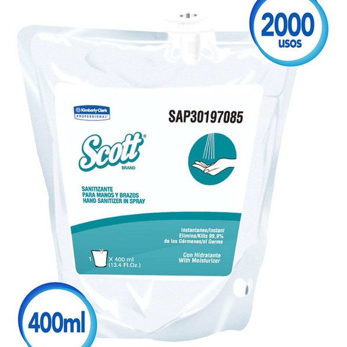 SCOTT - Sanitizante De Manos Scott En Spray X 400 Ml