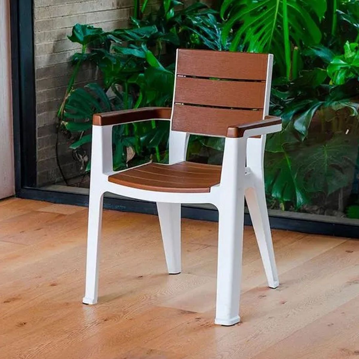 PLASTICOS MQ - Silla Madeira 463CARAMELO -Blanco/Caramelo