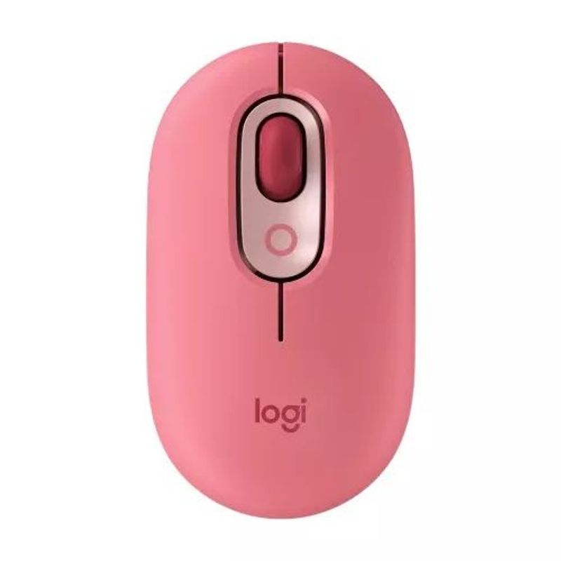 LOGITECH - Mouse Logitech Pop Inalámbrico-bluetooth Función Emojis color Rosa