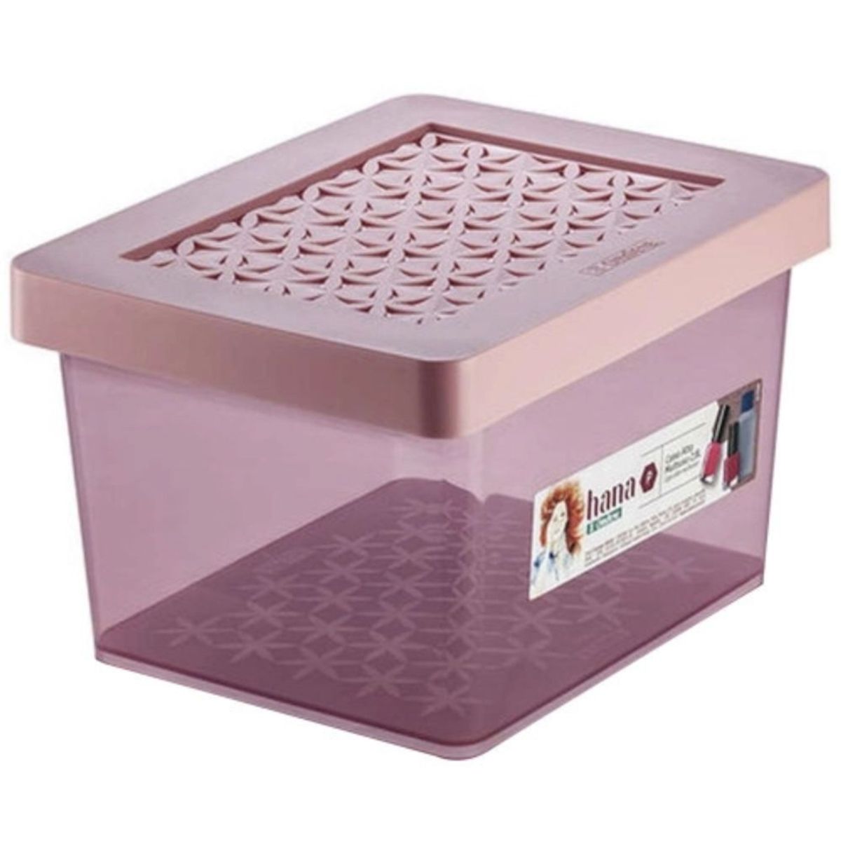 ORDENE - Caja Hanna Rosada Con Tapa 2,8L - ORDENE - OR84502