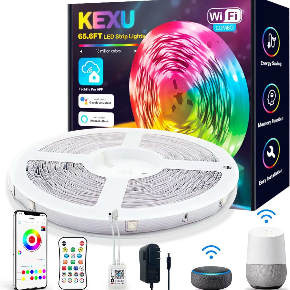 LEDMAX - Cinta Led Audiorítmica Smart Wifi 15 Metros - Alexa / Google