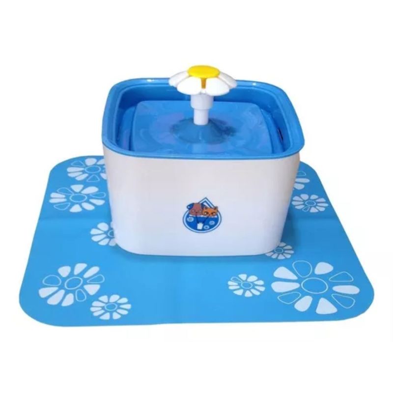 AFM - Fuente de agua cuadrada para mascotas 2.5 litros