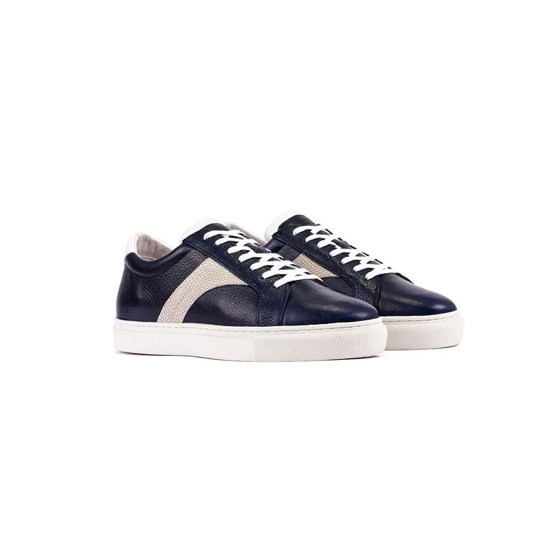 OVERSTATE - Tenis Lifestyle En Cuero  DE-8218-3492OV  Azul