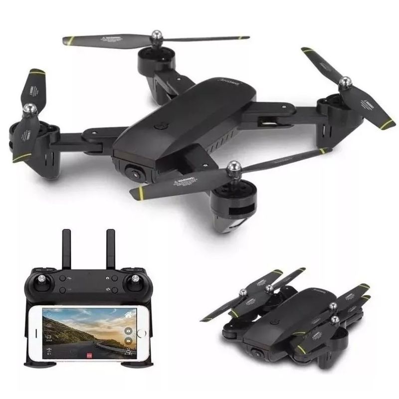 GENERICO - Drone Wifi Dm107s Doble Camara 1080p Full Hd Doble Bateria