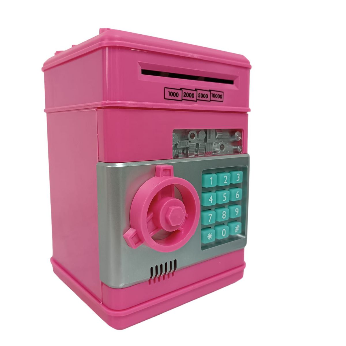 GENERICO - Alcancía Electrónica De Billetes Rosa Tipo Caja Fuerte