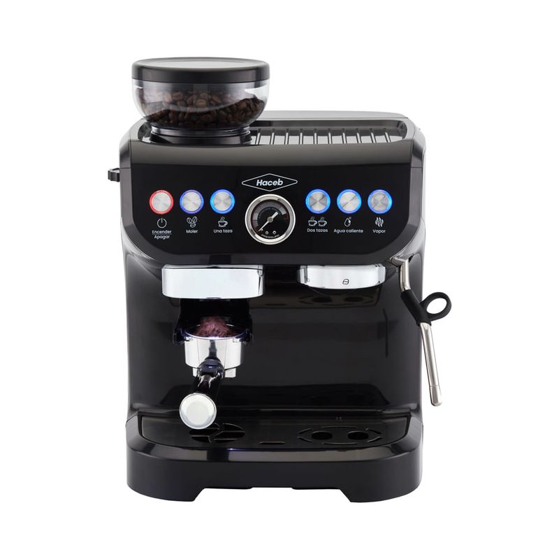HACEB - Máquina de café Haceb con molino integrado Negra.